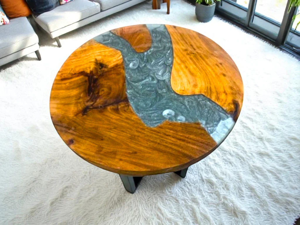 Grey Epoxy Resin Coffee Table - Custom Sizes Available
